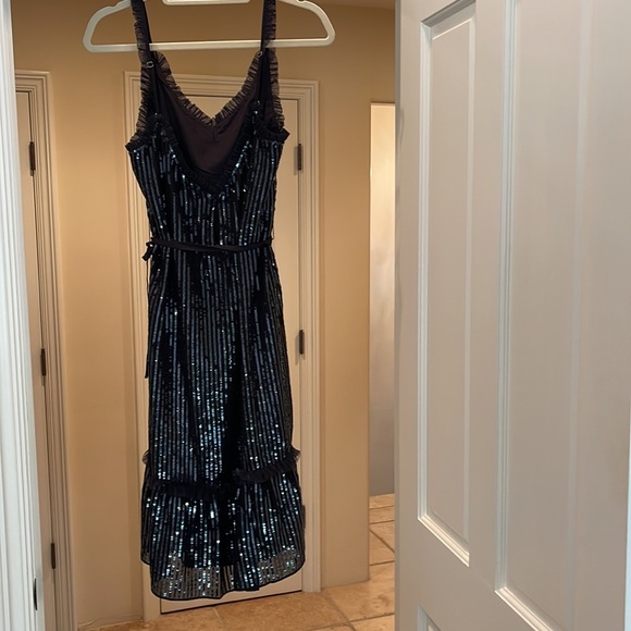 Needle and thread black sequin dress medium - Picture 8 of 11